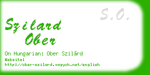 szilard ober business card